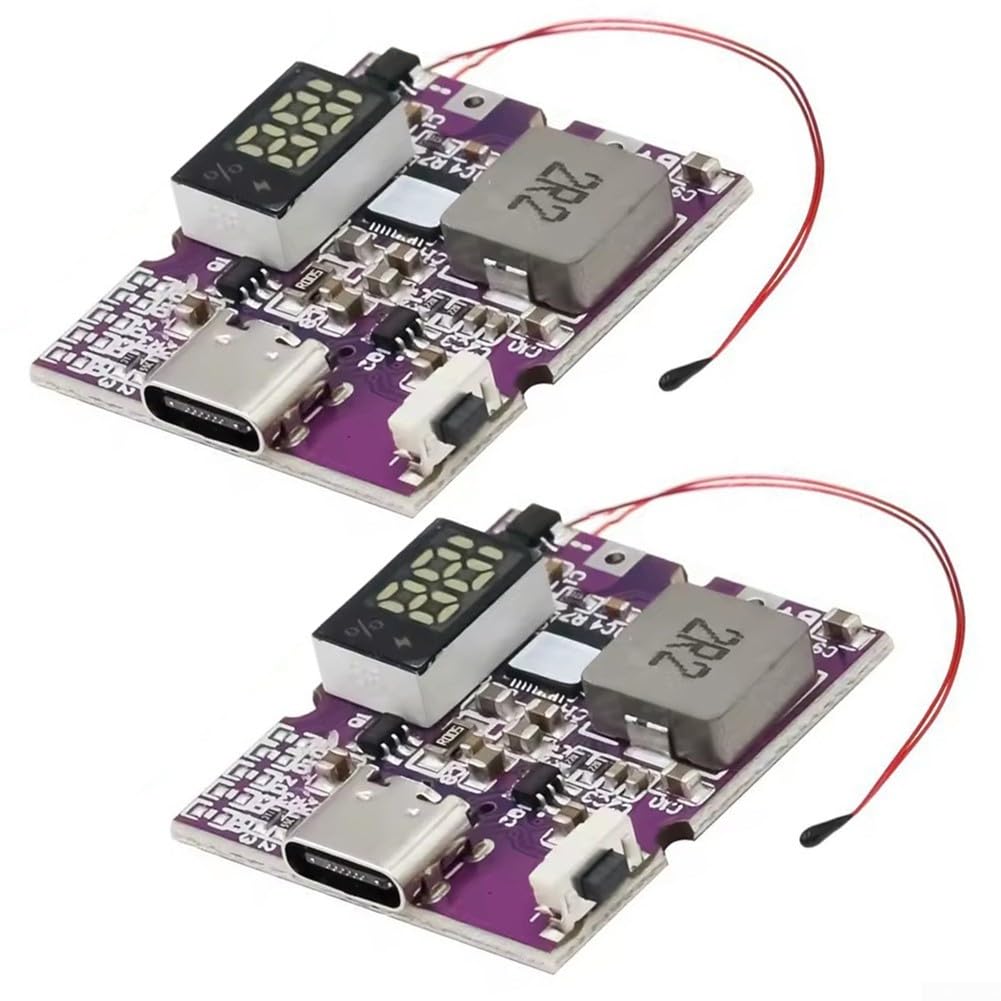 2-Pack 22 5W Fast Charging Power Bank Module with Digital or Light Display PD3 0 QC4 USB-C Output