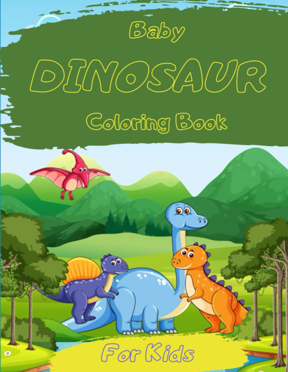 Livre de coloriage dinosaure bébé pour enfants et tout-petits dès 2 ans