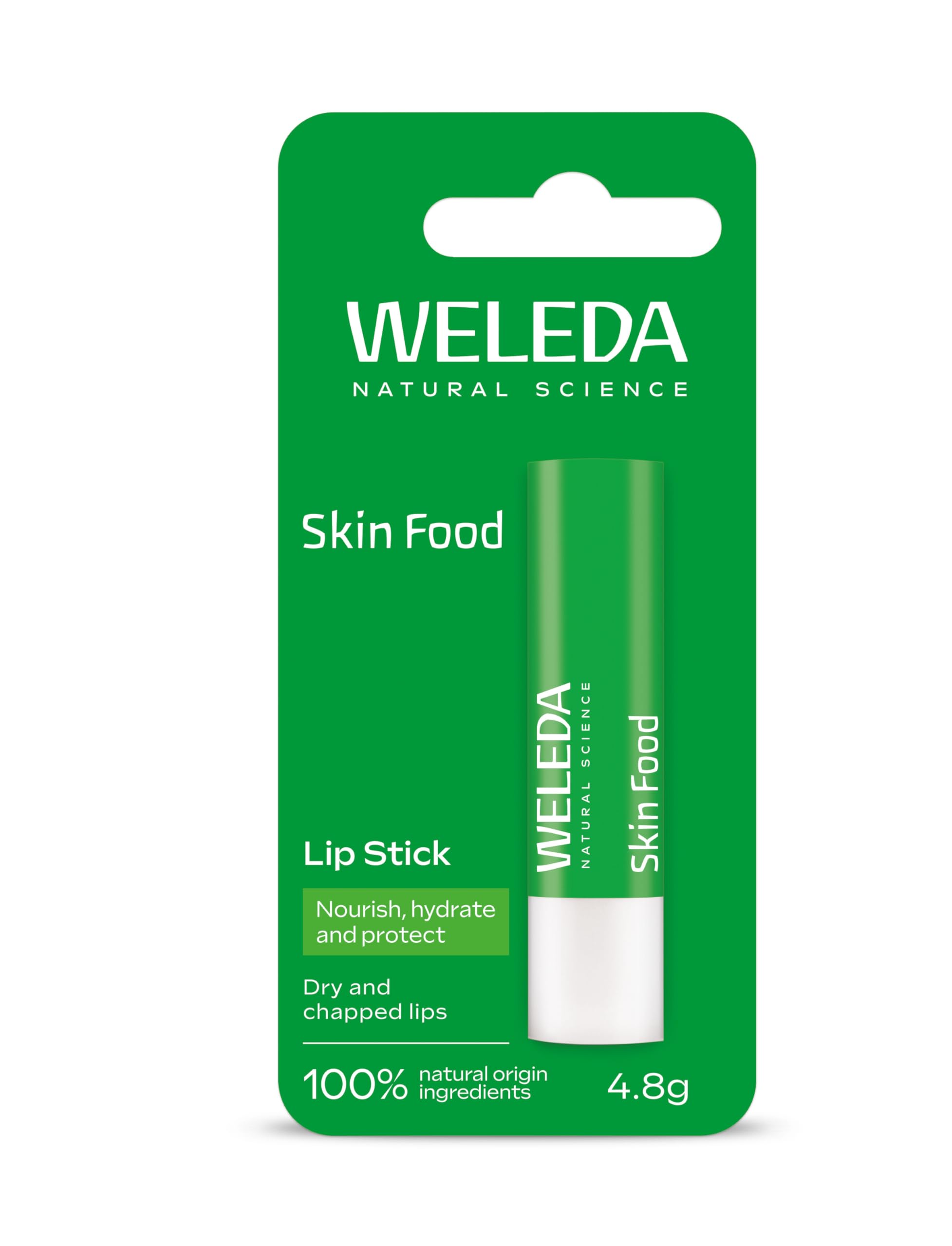 Weleda Skin Food Lip Stick, Dry & Chapped Lips, Natural Oils, Intensive Nourishment, For Men & Women, 100% Certified Natural, Organic, Vegan, 4.8g