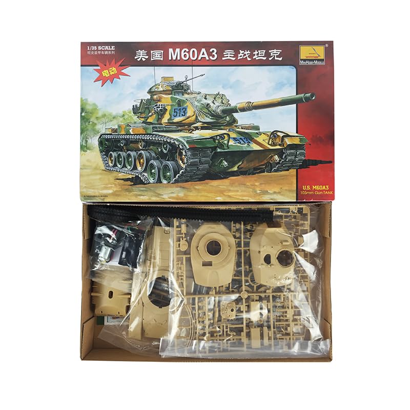 TOUCAN RC HOBBY 1/35 MiniHobby 80108 US M60A3 American Tank Plastic Model Kit DIY Die Cast Parts