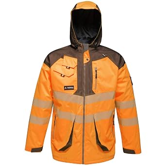 Regatta TRA3402L7BV Tactical Hi-Vis Parka Jacket, Size XX-Large, Orange/Grey