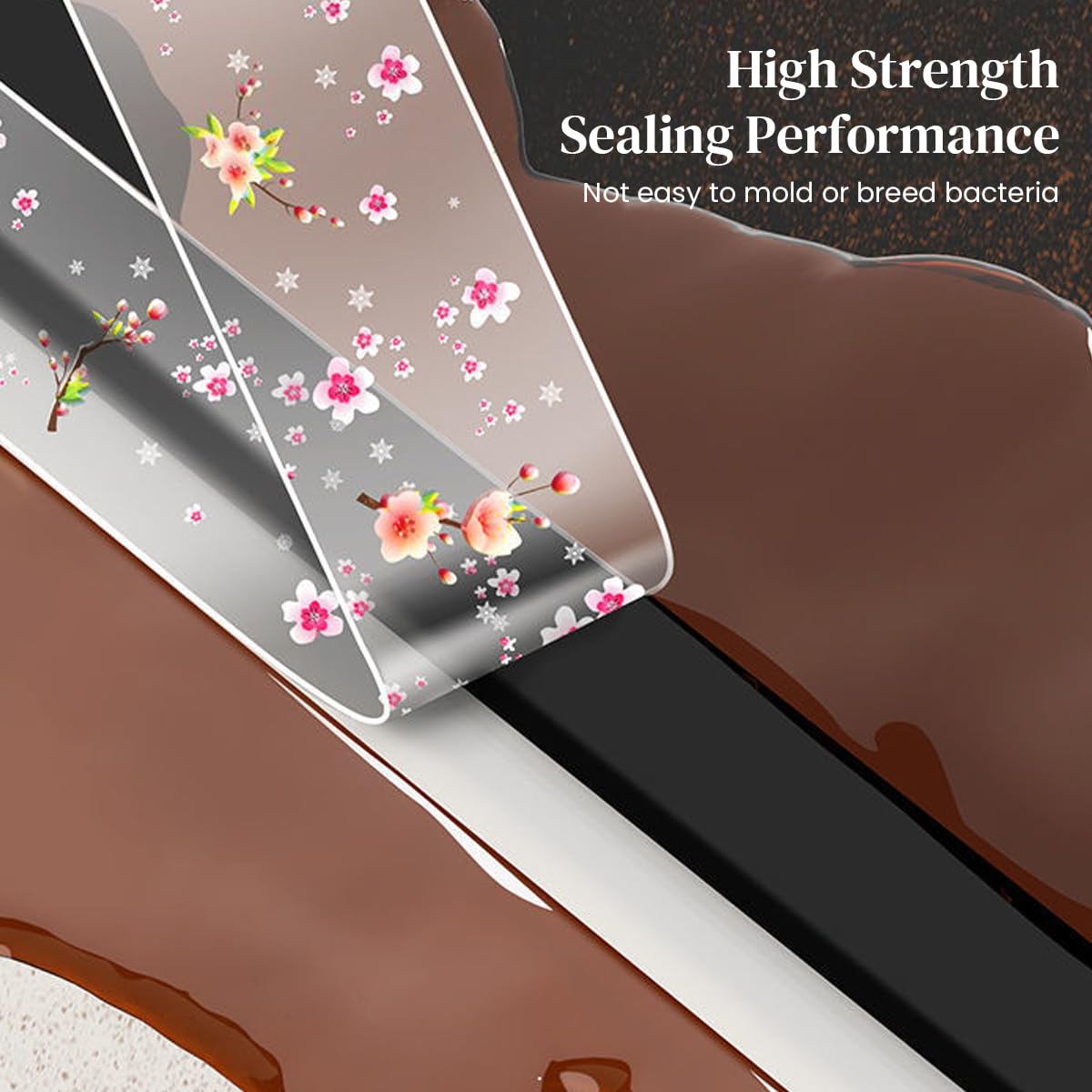 HASTHIP® 3M x4.2CM PVC Trim Tape Self-Adhesive for Kitchen Sink Corner Line Sticking Strip Washable Caulk Waterproof Repair Bathtub Bathroom Basin 3PCS 3