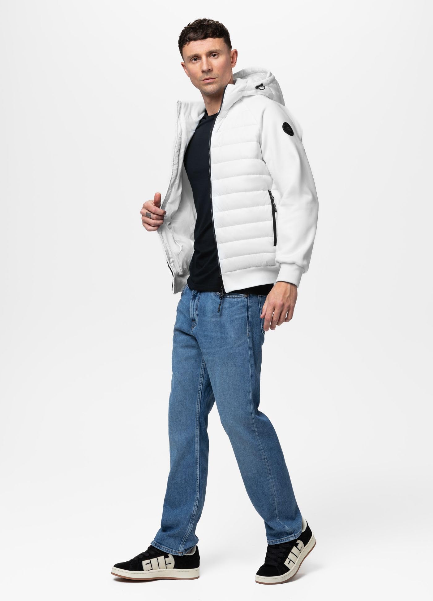 PITBULL - Giacca Uomo Transizione PALOMAR, Giacche Ibrida con Cappuccio, Giacca Uomo Leggera Imbottitao, Giacche Invernale Traspirante, Sportiva Slim Fit