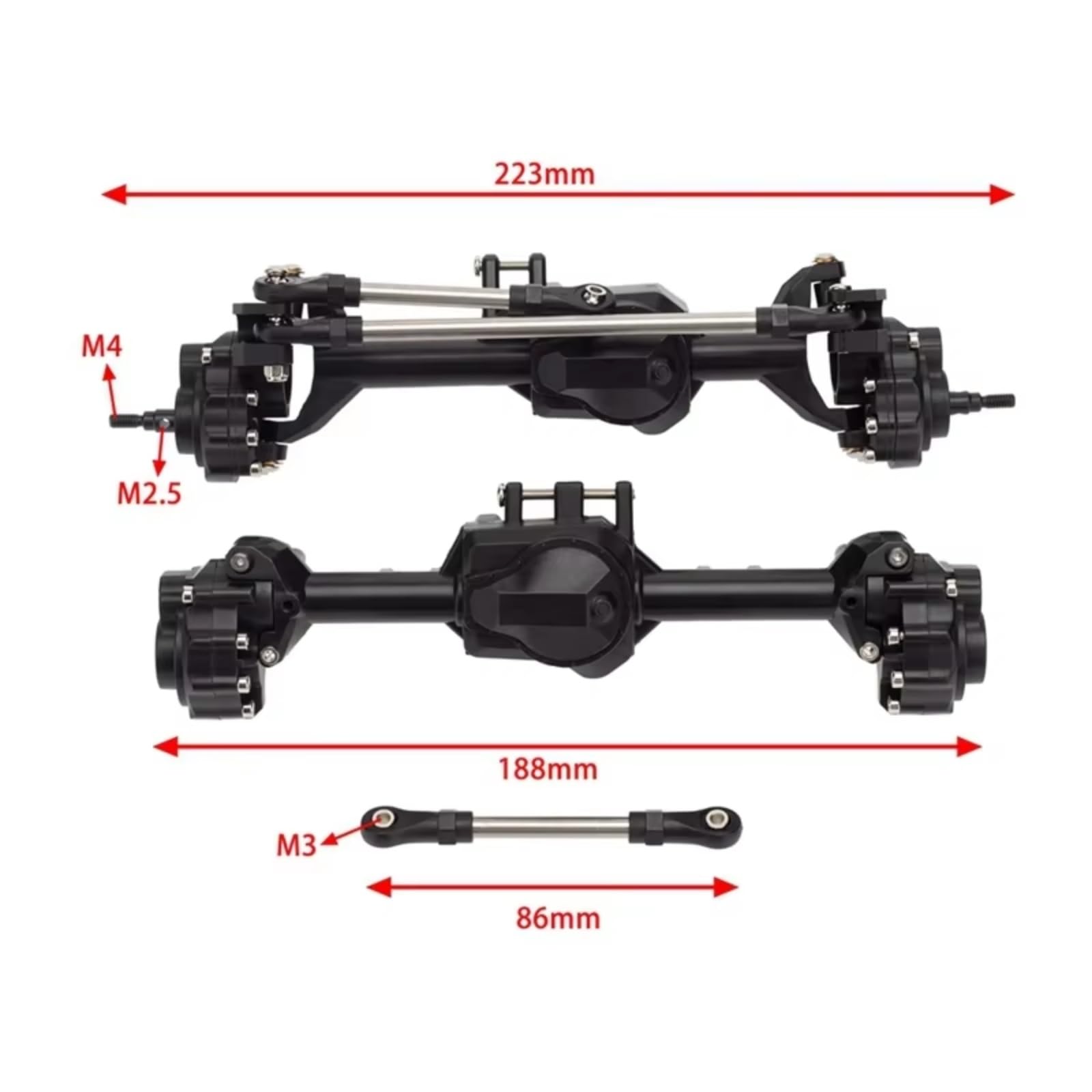 Compatibile Con Traxxas Per TRX-4 1/10 RC Crawler Cars Parti Di Aggiornamento Set Alloggiamenti Per Assali A Portale Anteriori E Posteriori Integrati In Metallo Accessori