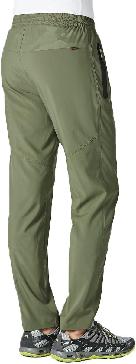 Gopune Men's Lightweight Hiking Running Sweatpants Quick Dry Outdoor Athletic Casual Pants with Zipper Pockets - Image 5