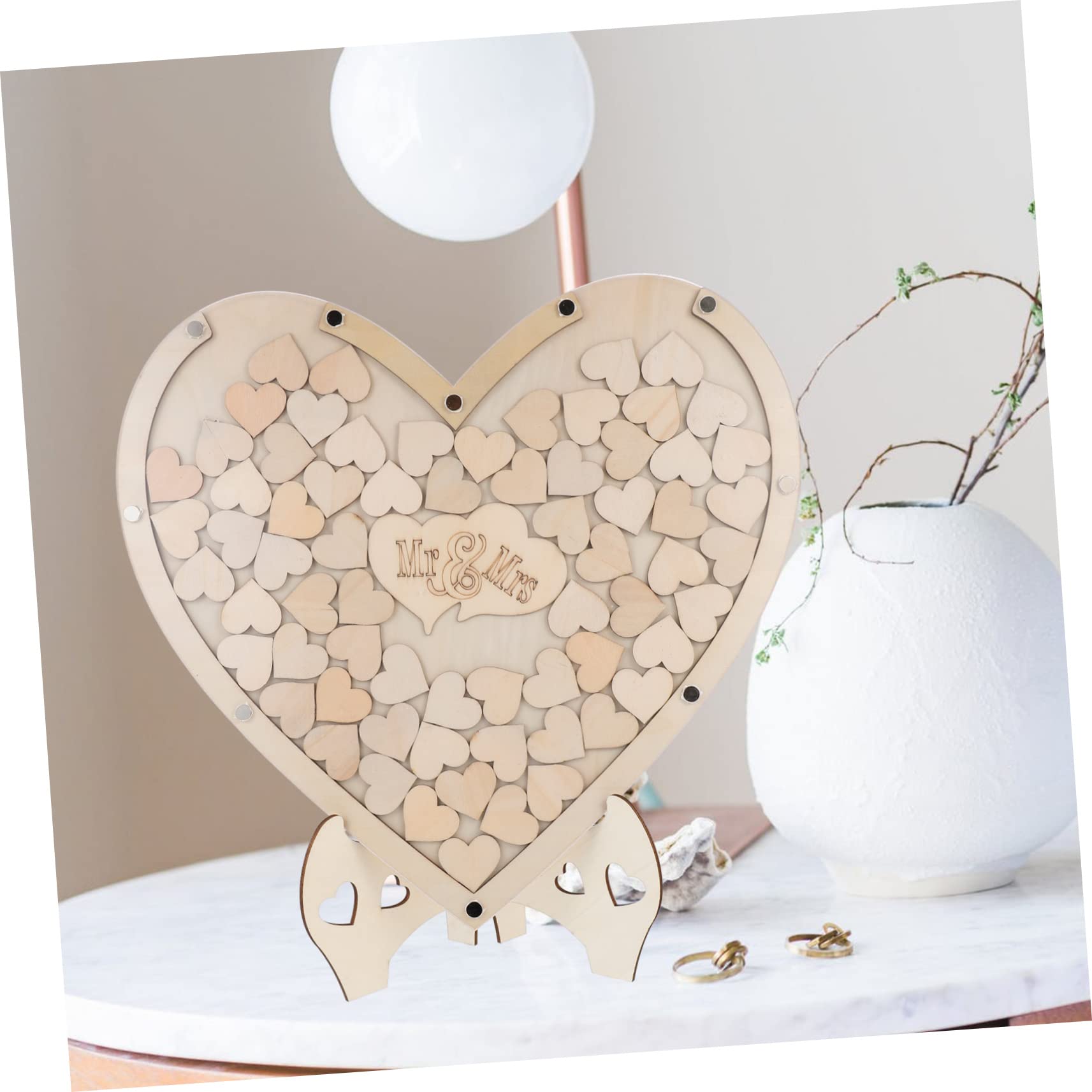 Zerodeko Mariage DIY Forme de Cœur Décoration de Mariage et Unique Alternative Invités pour Événements et Souvenirs