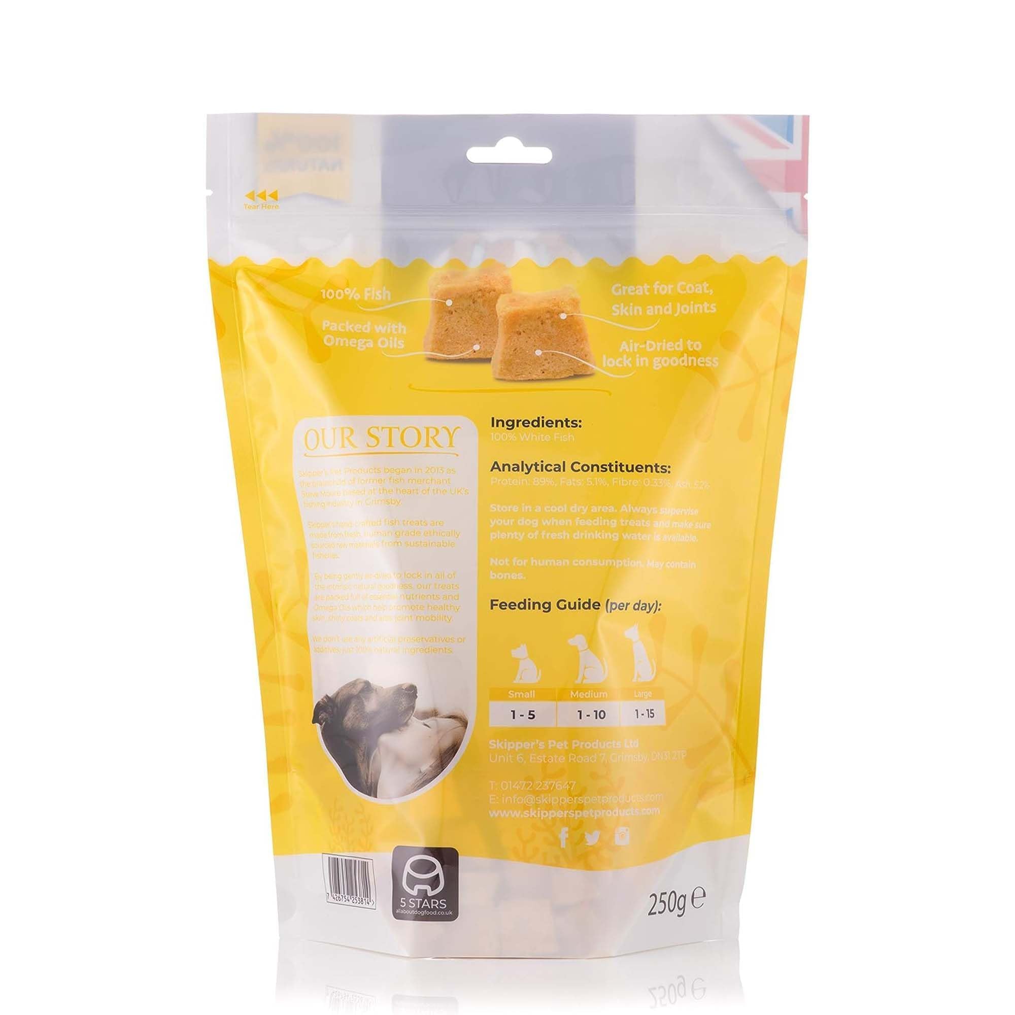 SKIPPER'S Luxury White Fish Cubes for Dogs, Grain & Cereal Free, Essential Source of Omega 3 Oils, Low Fat & Hypoallergenic - Image 2