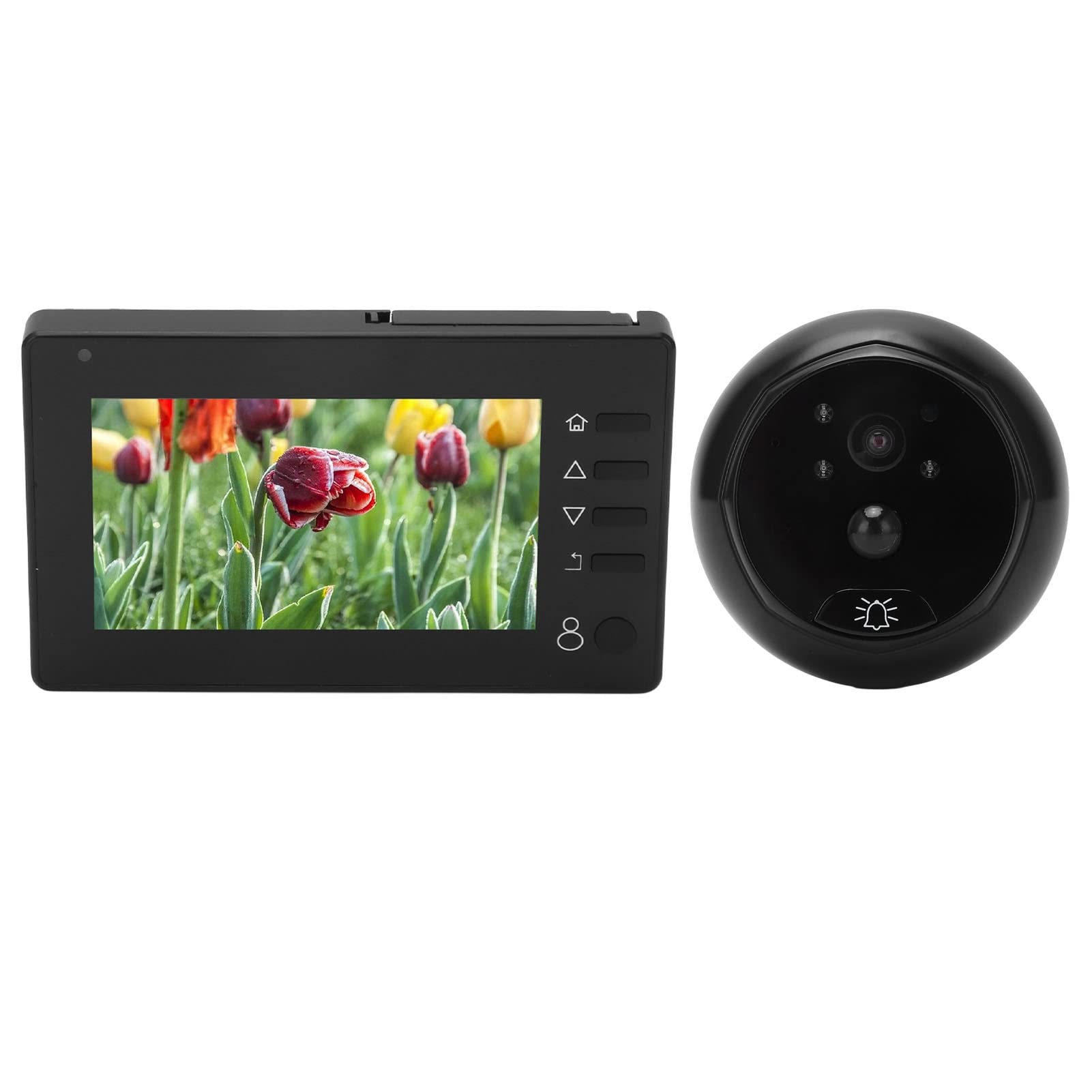 Visualizzatore Spioncino Digitale, Sensore CMOS con Schermo LCD TFT da 720P 4,3 Pollici Full HD da 1 MP con Telecamera per Campanello Video, Rilevamento Del Movimento per La Casa