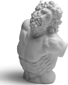 Garwor Laocoon Bust Greek and Roman Mythology 5.5" Resin Head Bust Sculpture Figurine Home Decor