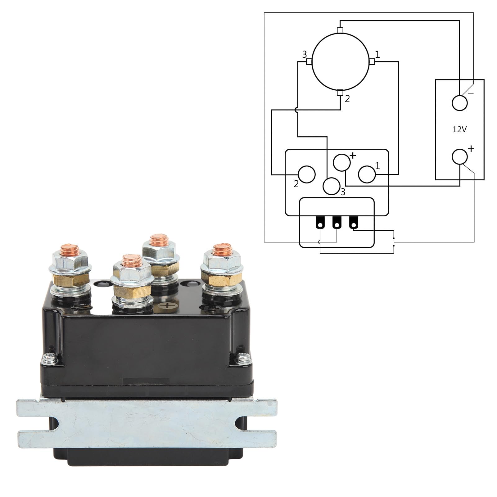 Kit De Relais De Treuil 12V 500A, Télécommande, Commutateur De