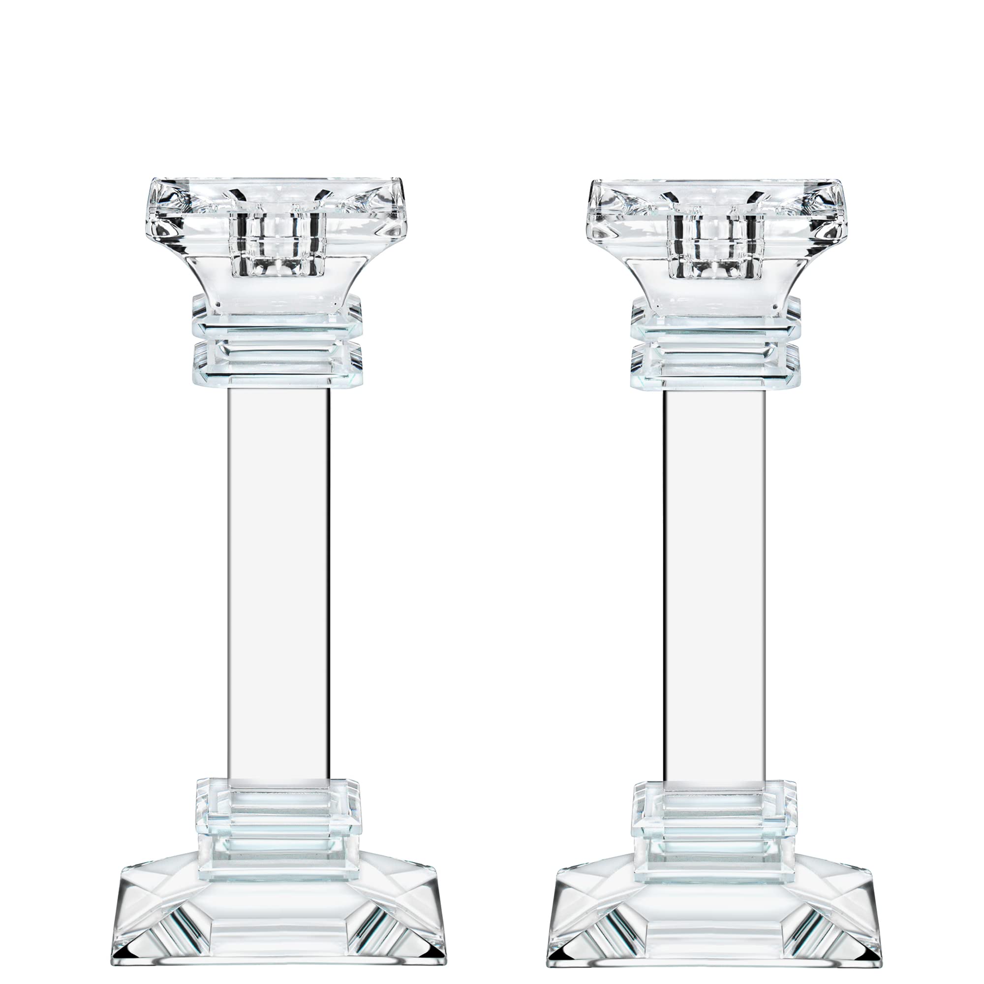 BOKER-TOV SHALOM Crystal Candlestick Pair