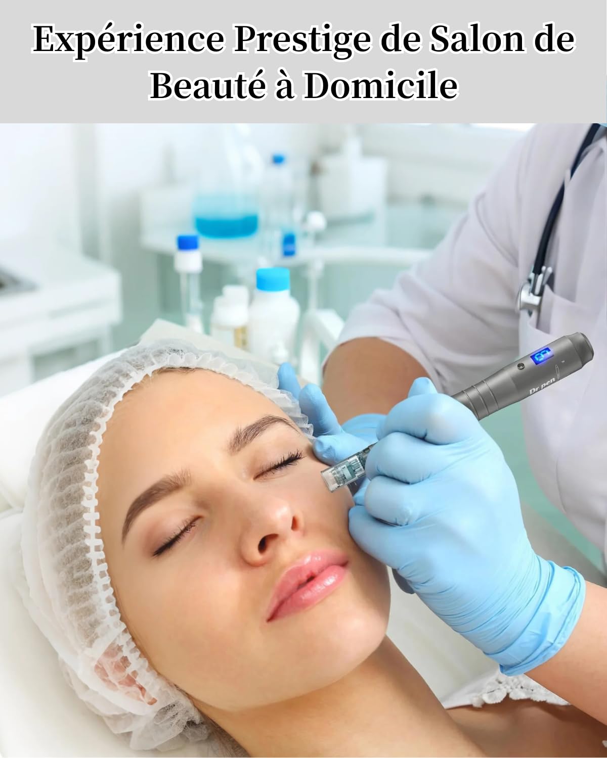 Dr.Pen Ultima M8 Stylo à Microneedling Pen, Stylo Électrique à Microneedling Pen, Utilisable avec ou sans Fil, avec 10 Cartouches