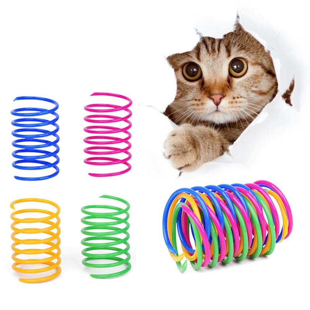 ☆ 猫おもちゃ スプリング 20個セット 4色入 猫じゃら 用品 猫用品 364 Amazon | Kingsie 猫 おもちゃ スプリング 20個セット 4色 弾力 ばね