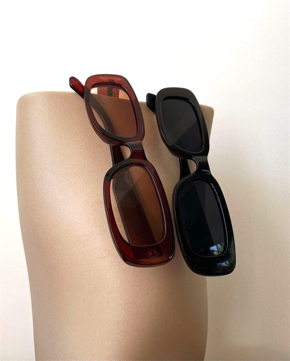 ADE WU Rectangle Sunglasses for Women Men Retro 90s Trendy Narrow Rectangular Sun Glasses Fashion Y2K Unisex Stylish - Image 4