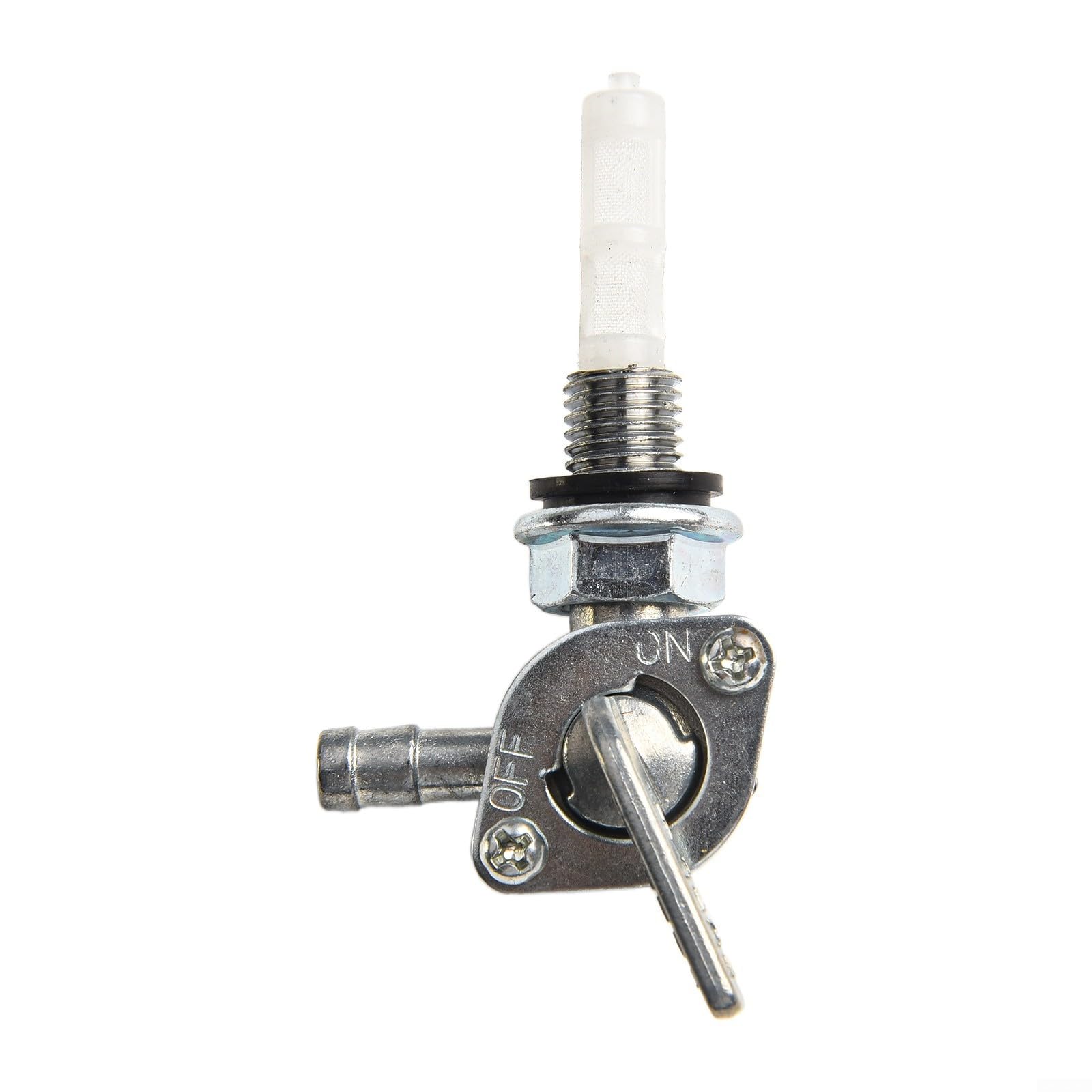 Valvola carburante on/off con filtro acciaio inox 7 cm destra per motori a gas generatori