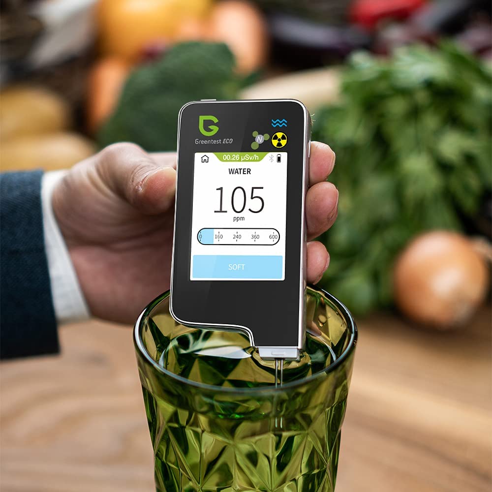 Greentest Eco 6 portatile Rilevatore di Nitrati + Rivelatore di radiazioni + acqua prova TDS radiometro geiger counter nitrate test radiation detector (Nero)