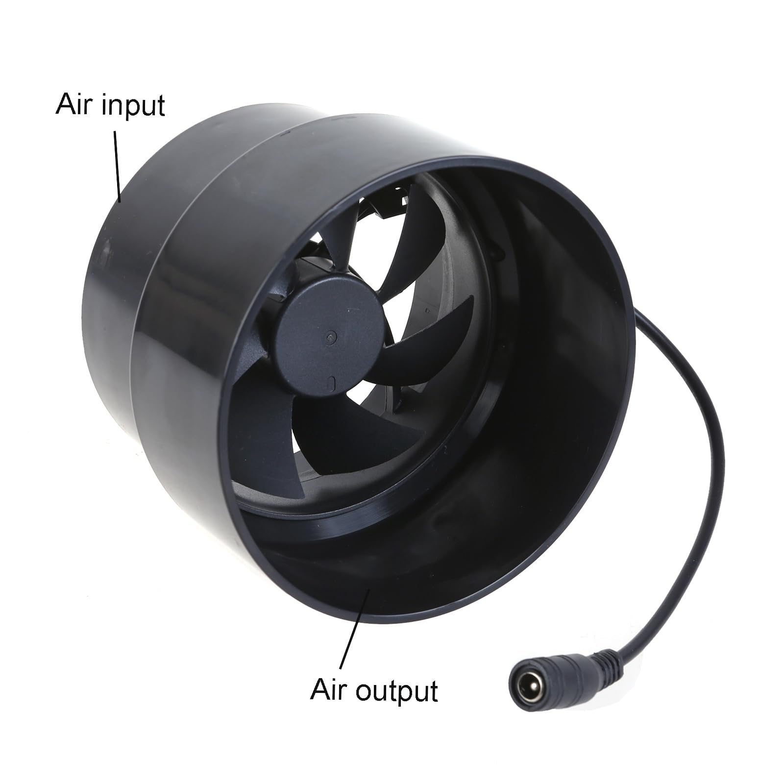 Ventola in linea 97 mm silenziosa ventola di ventilazione per barche marine e camper, 12 V CC, ventola di funzionamento silenzioso, presa d'aria a testa piccola, 110