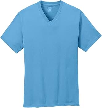 Port & Company 5.4-oz 100% Cotton V-Neck T-Shirt>S Aquatic