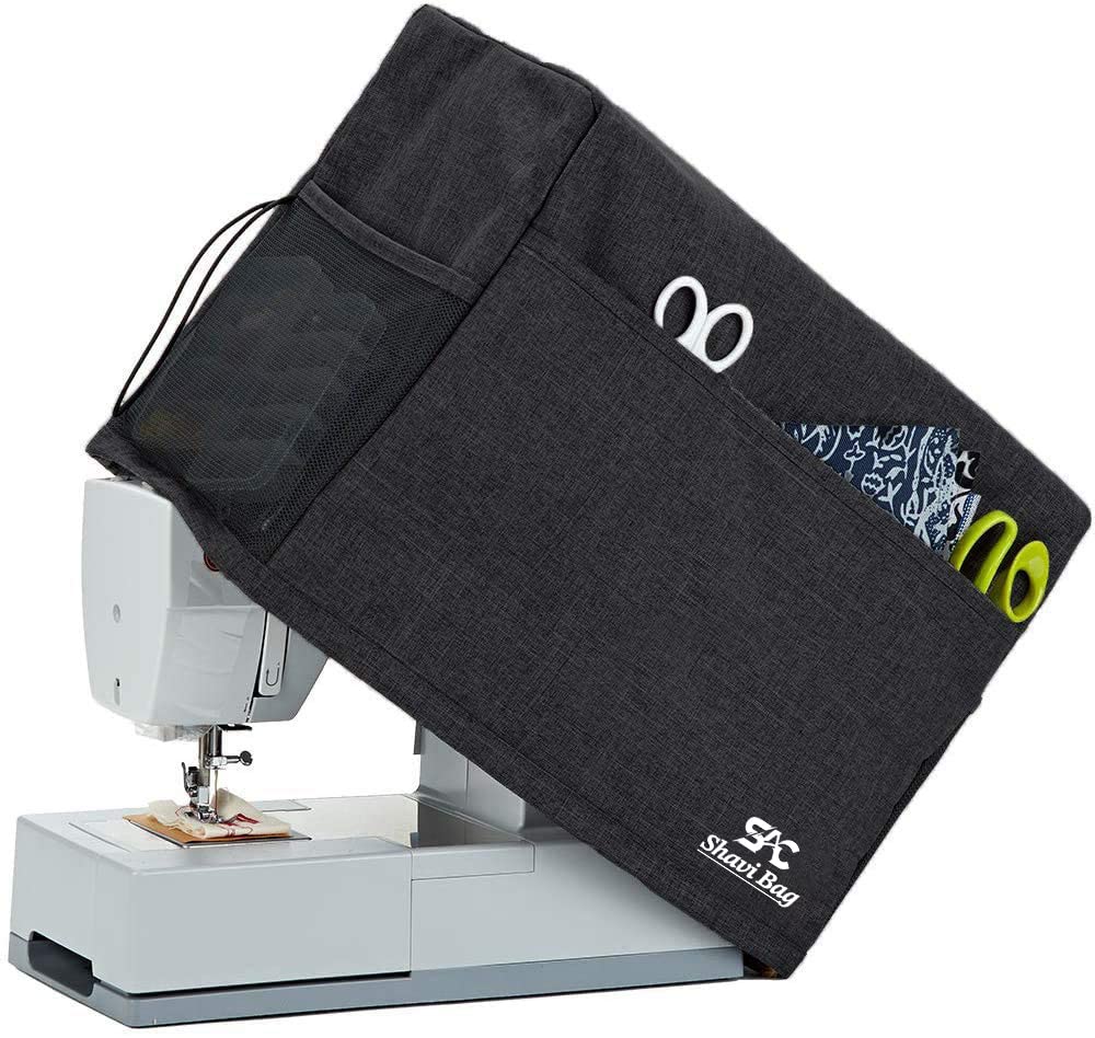 Shavi Bag Polyester S Heavy Duty Sewing Machine Cloth Cover With Storage Pockets, Silai Machine Cover, Machine Cover For Stitch Machine Black (B0C4FGFKJW) Amazon Price History, Amazon Price Tracker