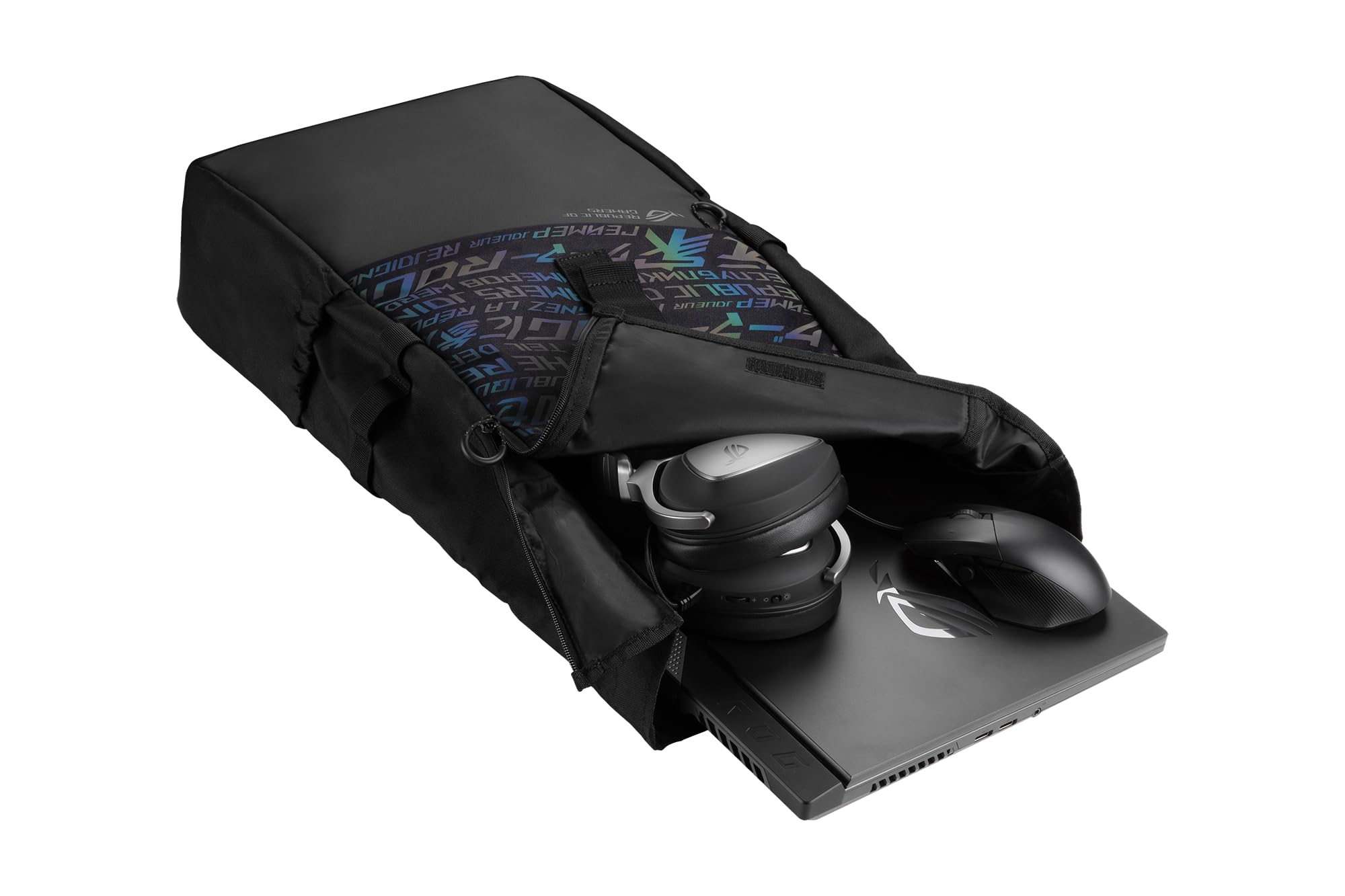 ASUS ROG Gaming Backpack BP4701 | Laptop Rucksack für Gaming Laptops bis zu 18 Zoll | 18L Volumen | wasserabweisend | reflektierend | Black