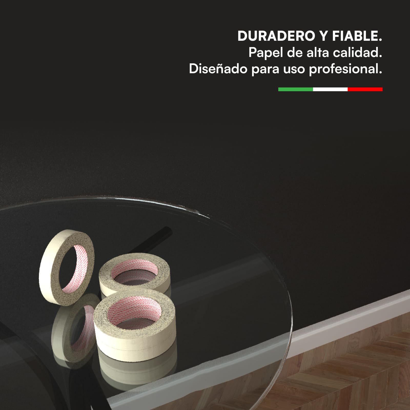 DNK TRADE 16x Cinta de Carrocero Para Pintar y Enmascarar 19mm x 50m - Removible Sin Residuos, Sin Disolventes - Cinta de Pintor Con Papel