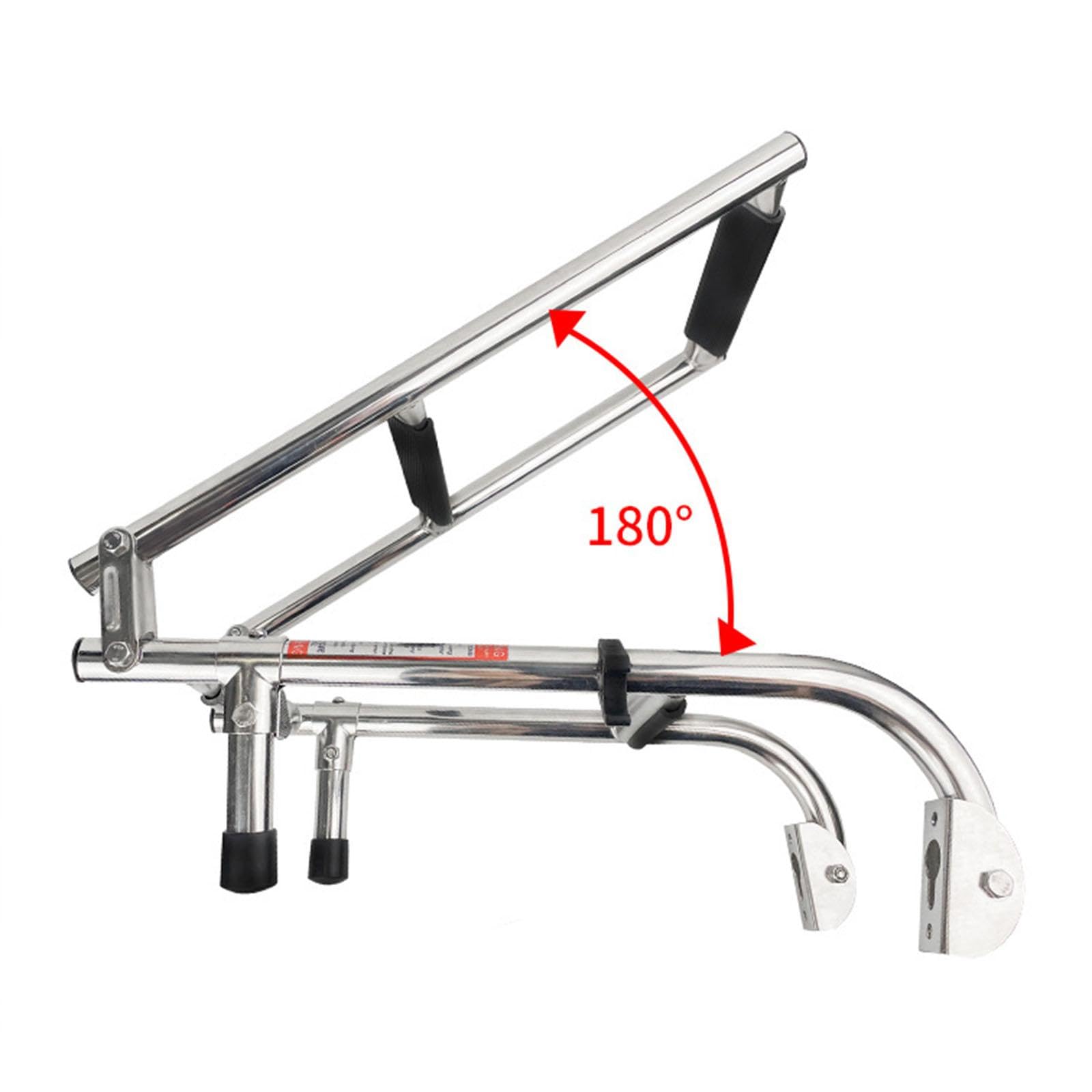 perfk Échelle de Bain télescopique pour Bateau, échelle de Quai Pliante, Marche de Bain antidérapante, échelle d'embarquement pour Bateau Marin pour Yacht