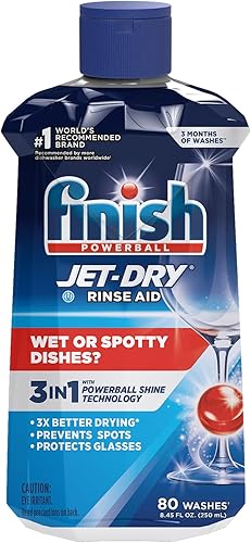 Finish - Enjuague Jet-Dry para lavavajillas agente de enjuague y agente de secado 250 mL
