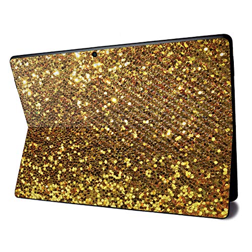 Image of MightySkins Carbon Fiber Skin for Microsoft Surface Pro X - Gold Dazzle | Textured Carbon Fiber Finish | Easy to Apply, Remove, and Change Styles | Made in The USA
