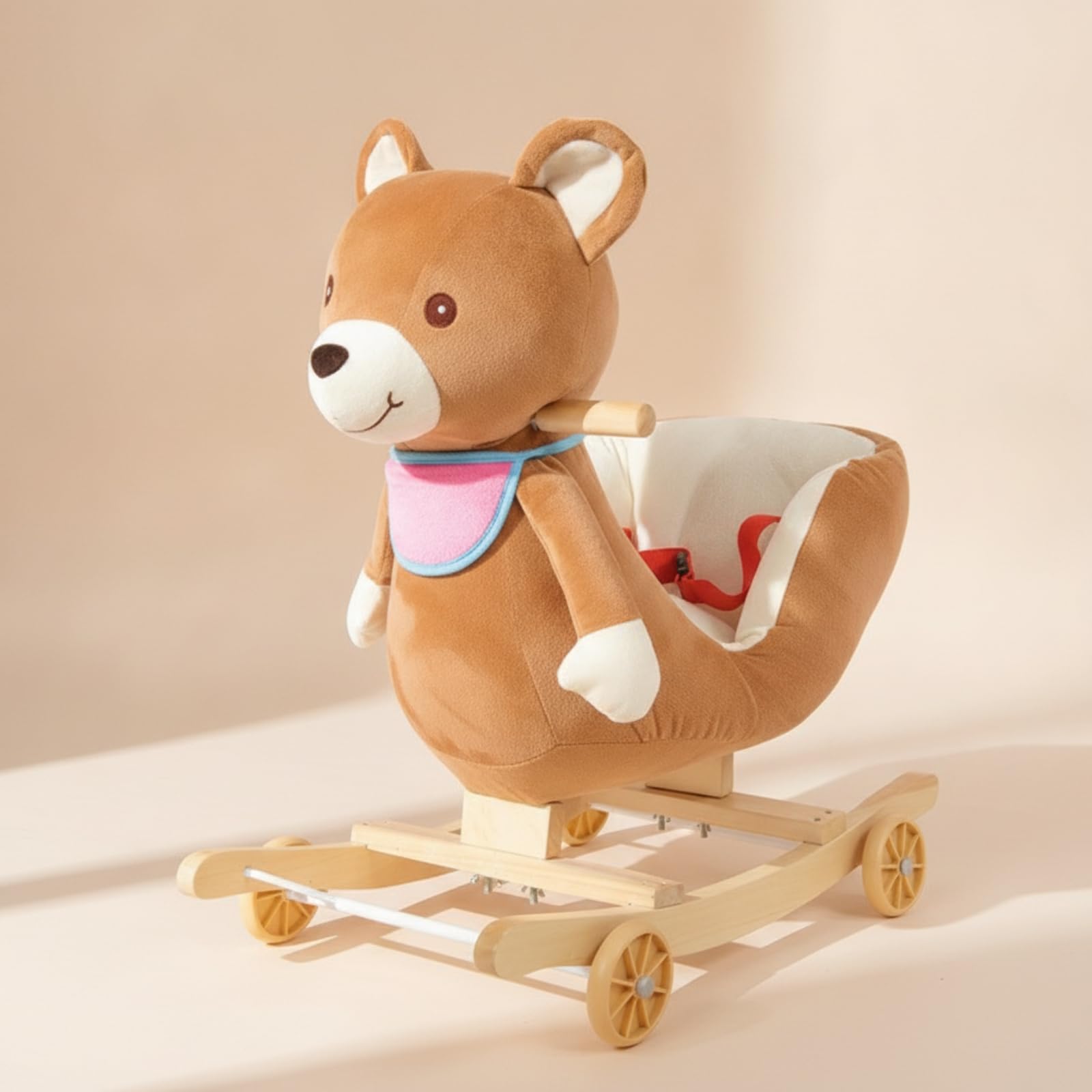 Giocattolo a Dondolo con Musica Musicale, Orso Marrone, 59 Cm