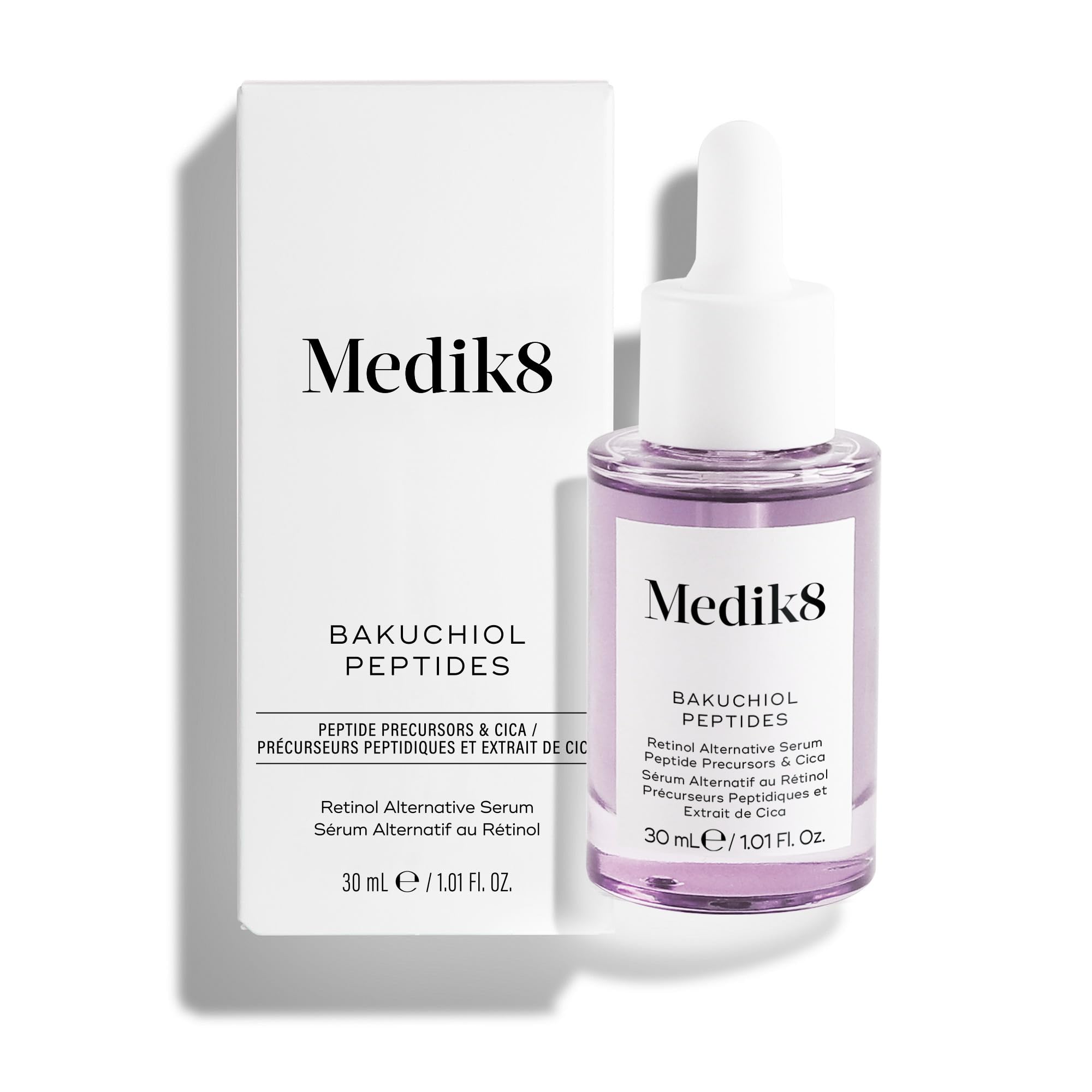 Medik8 Bakuchiol Peptides, Retinol-Alternative – Serum mit Peptiden – 30 ml | 1,25% Bakuchiol – eine pflanzliche Retinol-Alternative, geeignet für die Schwangerschaft, gegen Anzeichen der Hautalterung