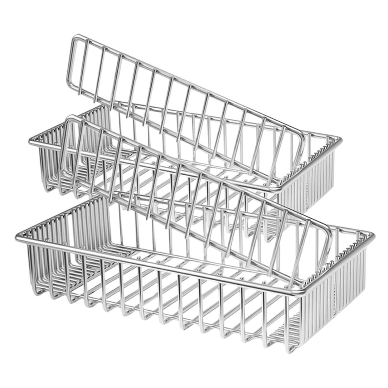 Portaposate in Acciaio Inox Argento da Cassetto 2 Pezzi