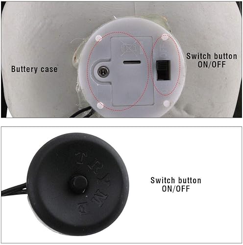 Miniatura 6 de Farol de Halloween con luz LED de estatua de cráneo, decoración de Halloween, luz nocturna de resina, accesorio de calavera de terror, decoración de