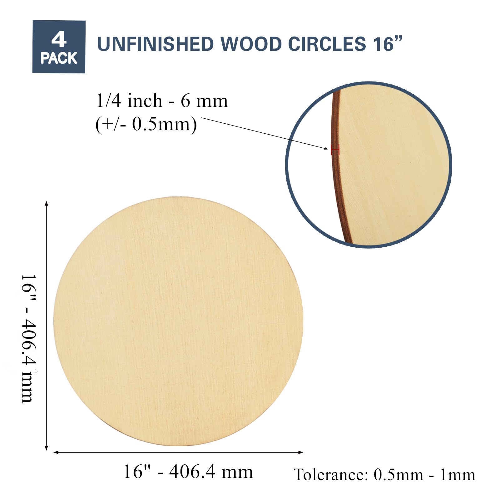 Aazon.co: 120 Pcs Unfinished Wood Circle Round Disc Blank Natural...
