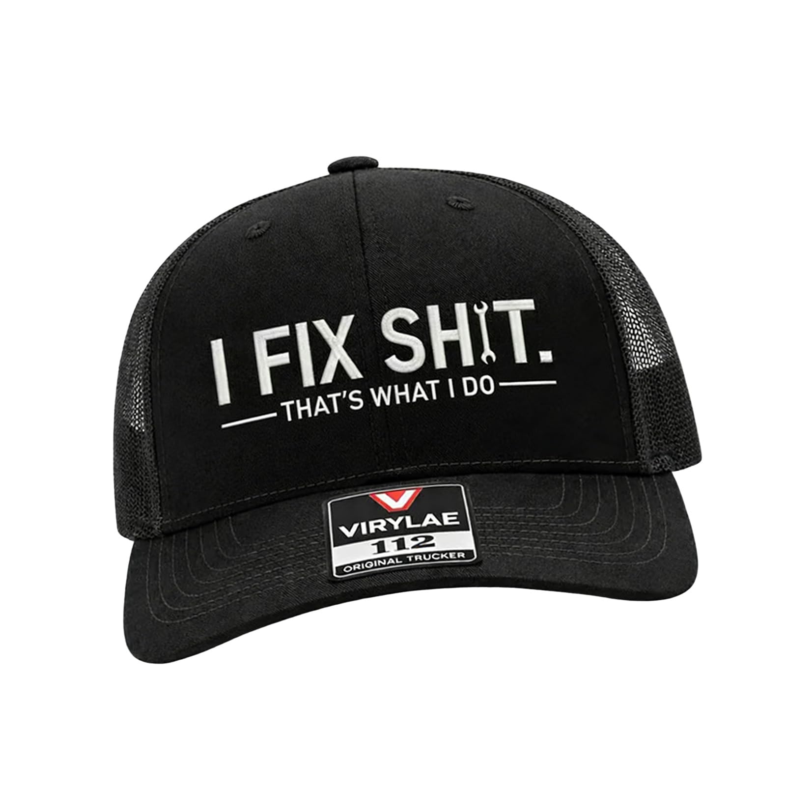 Fazvncv Unisex Black Professional Mechanics Baseball Cap With Embroidery Letter For Men And Women Work Repairman Hat For Daily Wear Car Enthusiasts