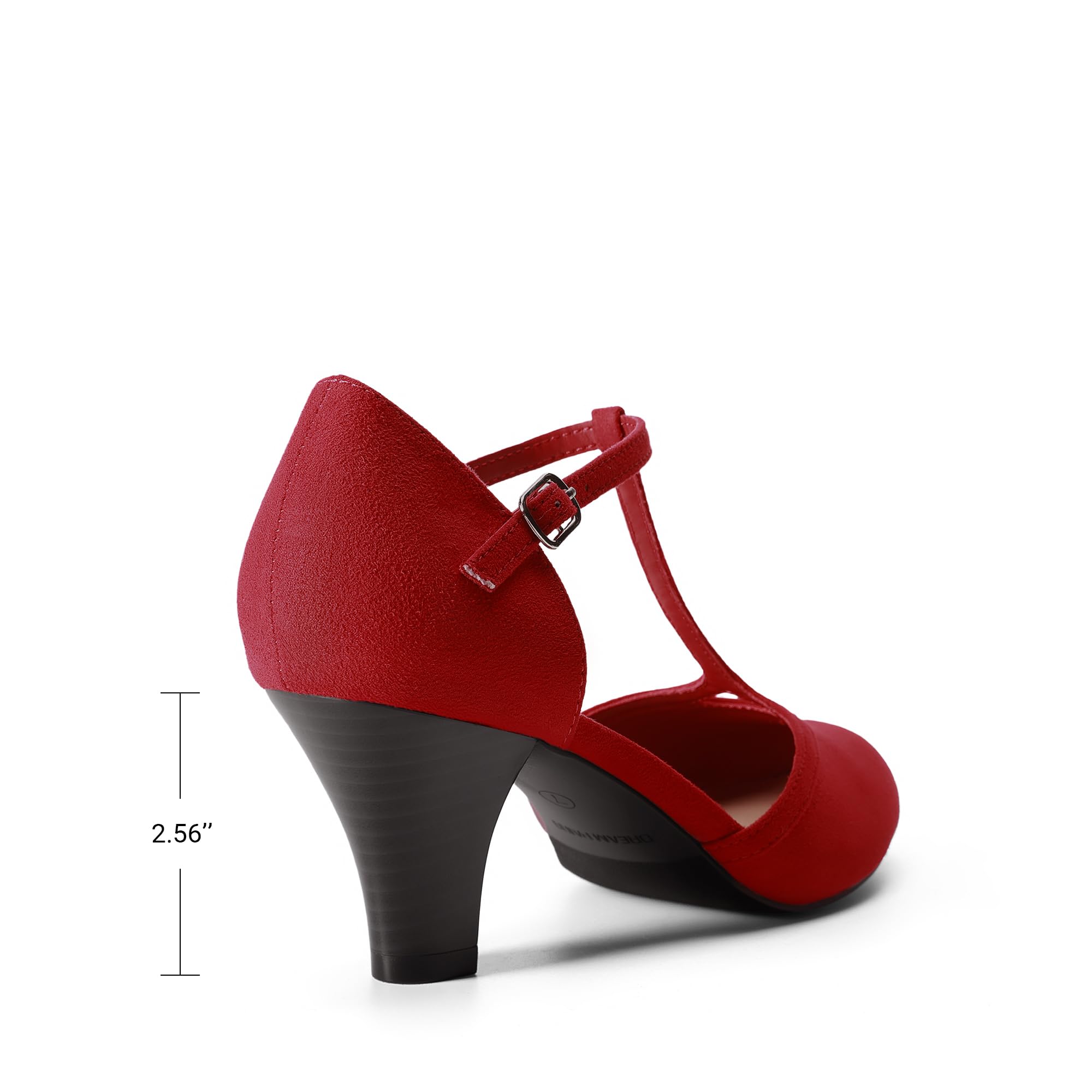DREAM PAIRS Escarpins Femme Petit Talon à Lanière T, Chaussures Rétro Élégantes et Confortables pour Soirée, Mariage et Occasions Formelles
