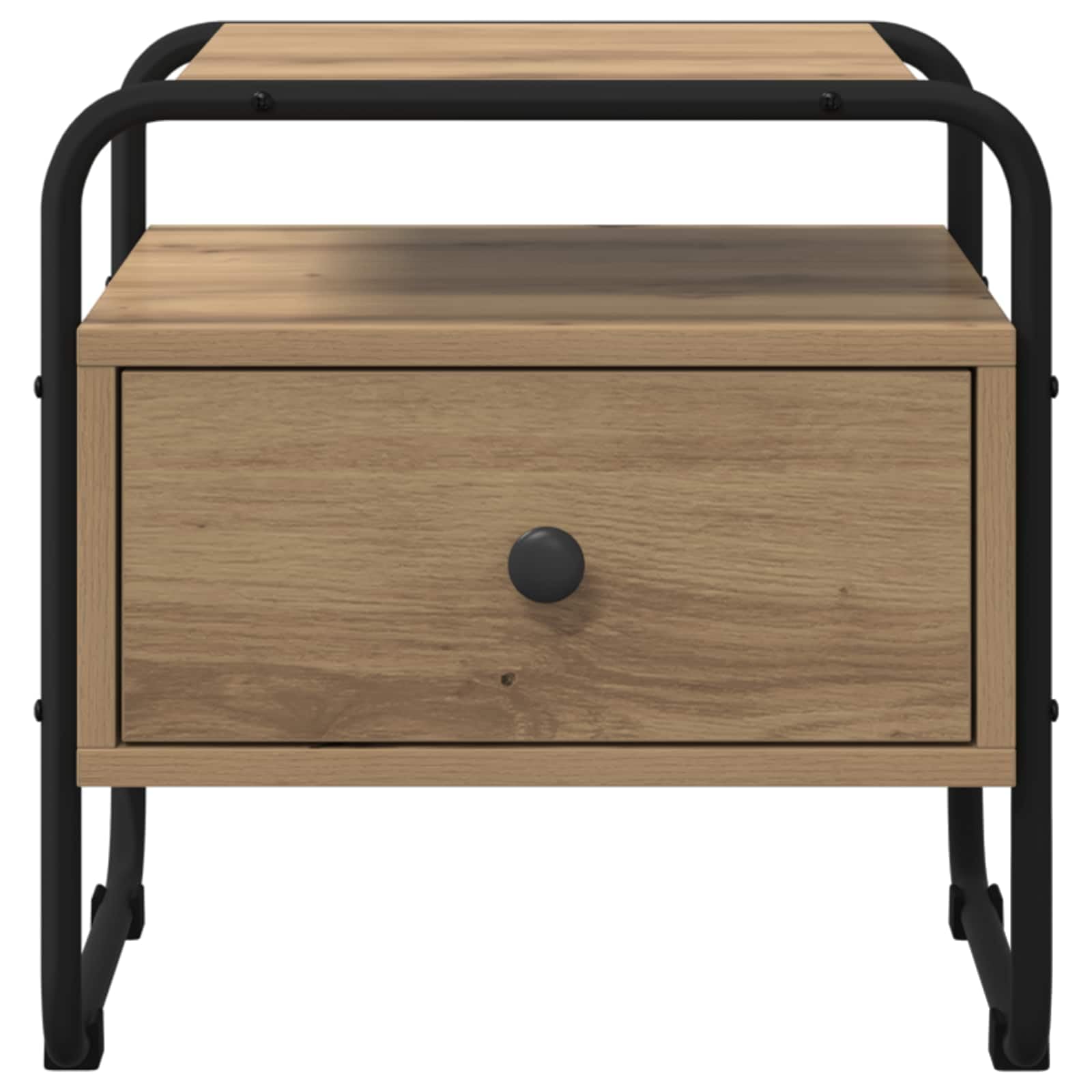 Lot de 2 tables de chevet en chêne Artisan - 40 x 39,5 x 40 cm