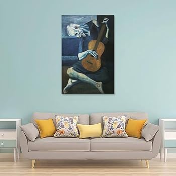 Amazon｜パブロ・ピカソ偉大な画家動作します老いたギター弾き