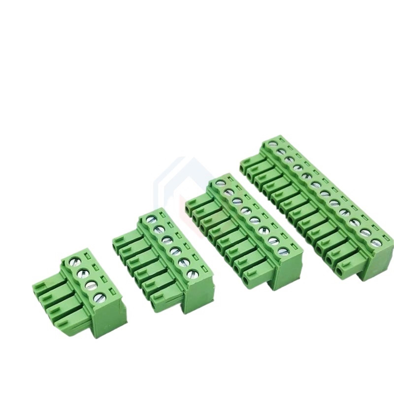 Zestaw 5 zielonych zacisków wtykowych 15EDGK3,mm, koniec z otworem 81/3,5 mm, ognioodporne złącze miedziane (24P, Picth 3,5 mm)