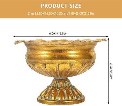 Miniatura 2 de Maceta de urna dorada, 2 piezas de jarrón dorado para mesa de boda, centro de mesa, pilar de jardín, florero para flores artificiales reales,