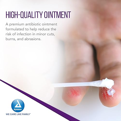 Miniatura 4 de Dynarex Bacitracin Zinc Ungüento USP - Crema de quemaduras y ungüento antibiótico para cortes menores, erupciones de pañales, cuidado de heridas y