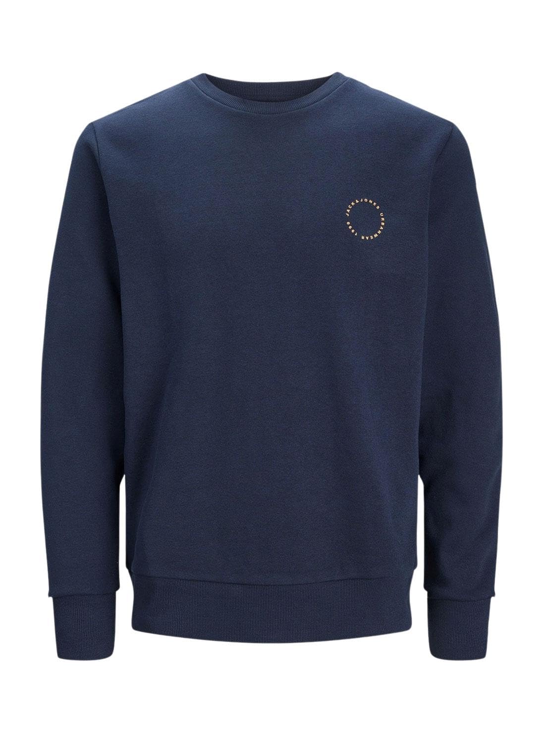 Jack & Jones Men's Navy Blazer Jjthiba Sweat Crew Neck Pullover, Blazer Navy, M