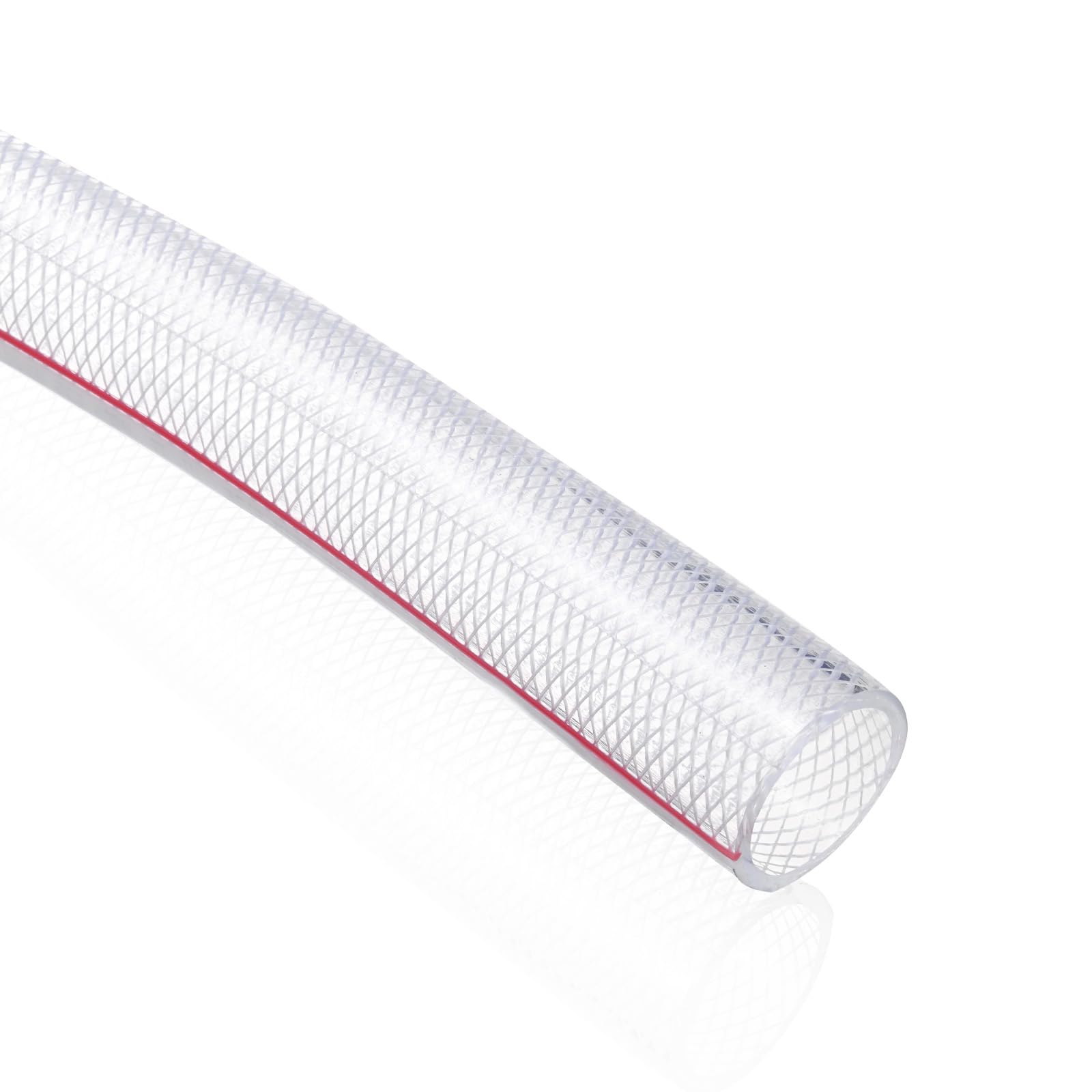 M METERXITY Tubo trasparente, diametro interno 3,8 cm x 3 m, ad alta pressione, intrecciato, flessibile, in PVC, per erogazione di acqua, olio, linee d'aria