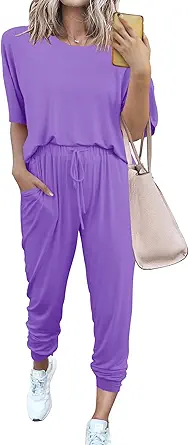 PRETTYGARDEN Women's Two Piece Sets 2025 Summer Spring Jogger Pants Travel Vacation Lounge Outfits Airplane Matching Clothes