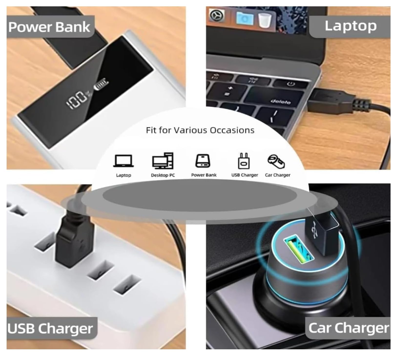 Cavo di Ricarica USB Caricatore 5V compatibile con Philips QP2724, QP2720, QP2734, QP2824, QP4530, QP4631, OneBlade Pro 360