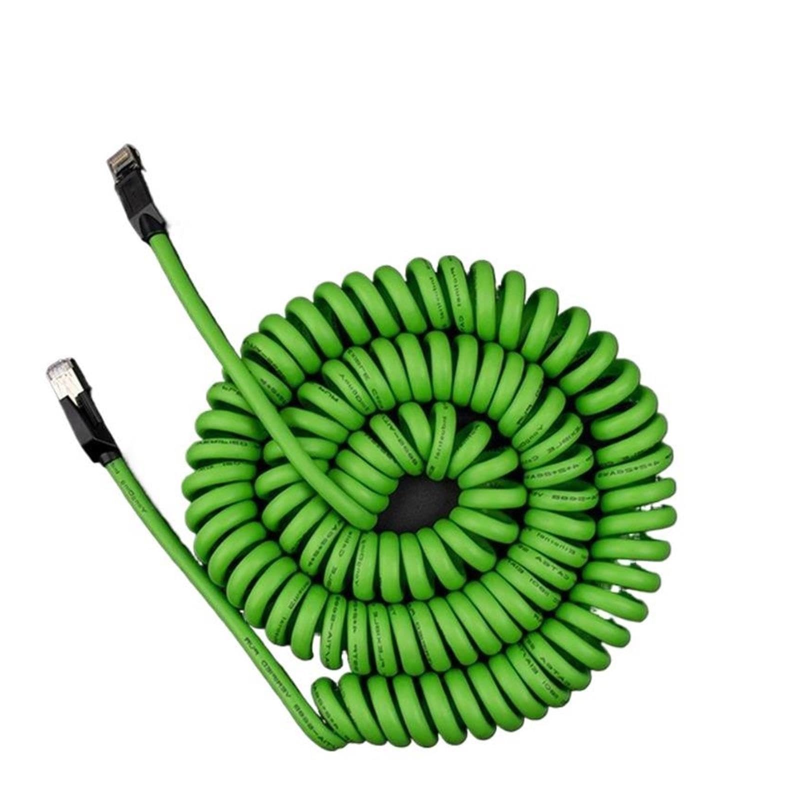 CAT6A-Gigabit-geschirmtes Spiral-Ethernet-Kabel, 8-poliges RJ45-Industrie