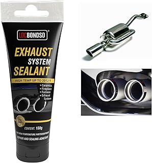 High Temp Exhaust Repair Kit, Muffler Repair Kit & Exhaust Sealant, Exhaust Leak Repair for Muffler, Tailpipe, Exhaust System, 5.3 oz.