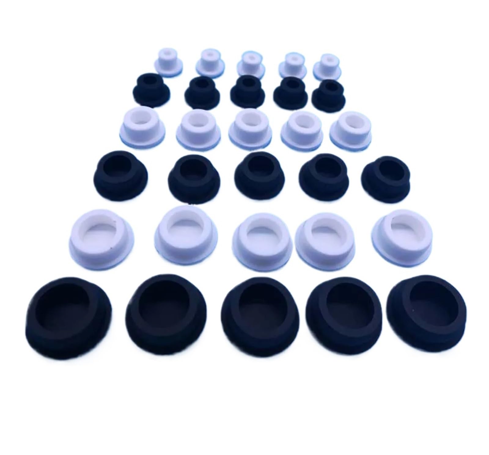 Okrągła zatyczka z silikonowej do otworu uszczelniającego 6,8 mm-201,5 mm Zaślepka w kształcie litery T(Schwarz,15.5mm(1pcs))