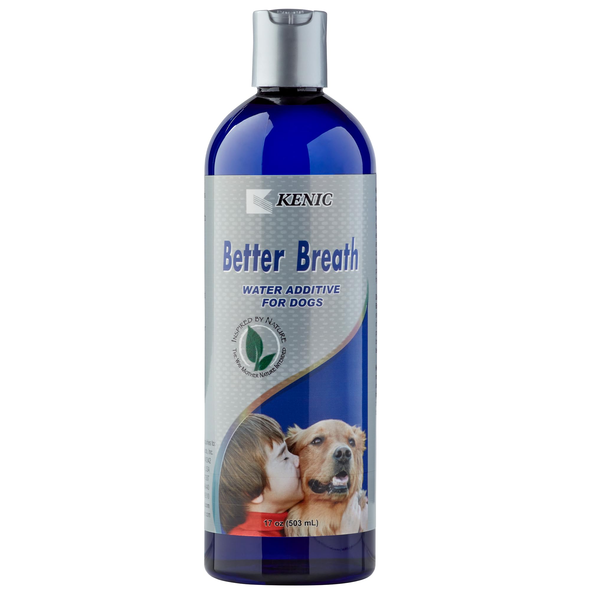 Kenic Better Breath Daily Water Additive for Dogs Freshens Breath Helps Reduce Plaque and Tartar Minty Formula Made in USA