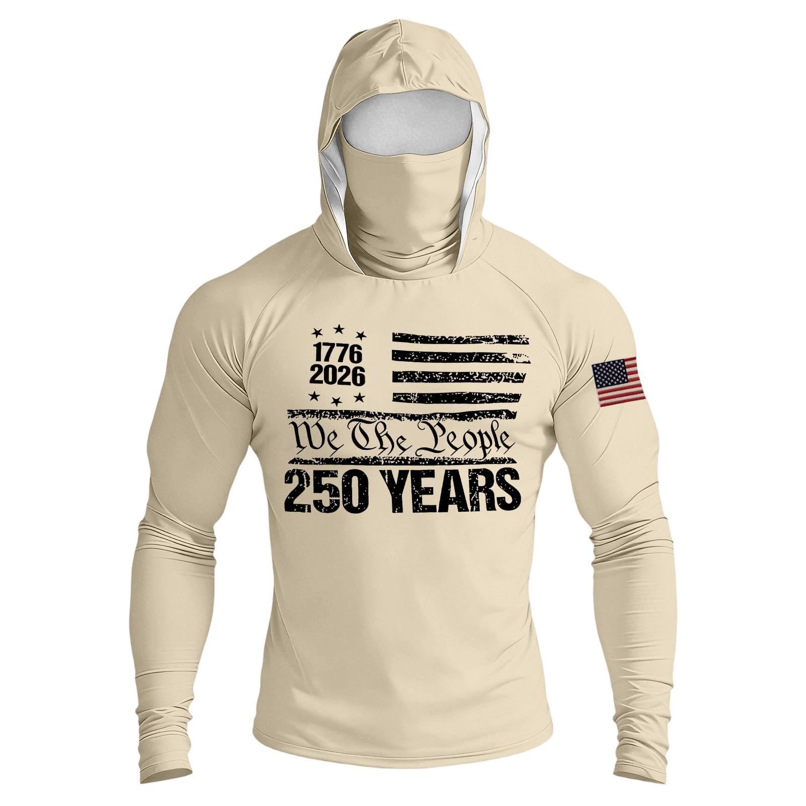 Sudadera con capucha corta beige para hombres que buscan tallas amplias 5