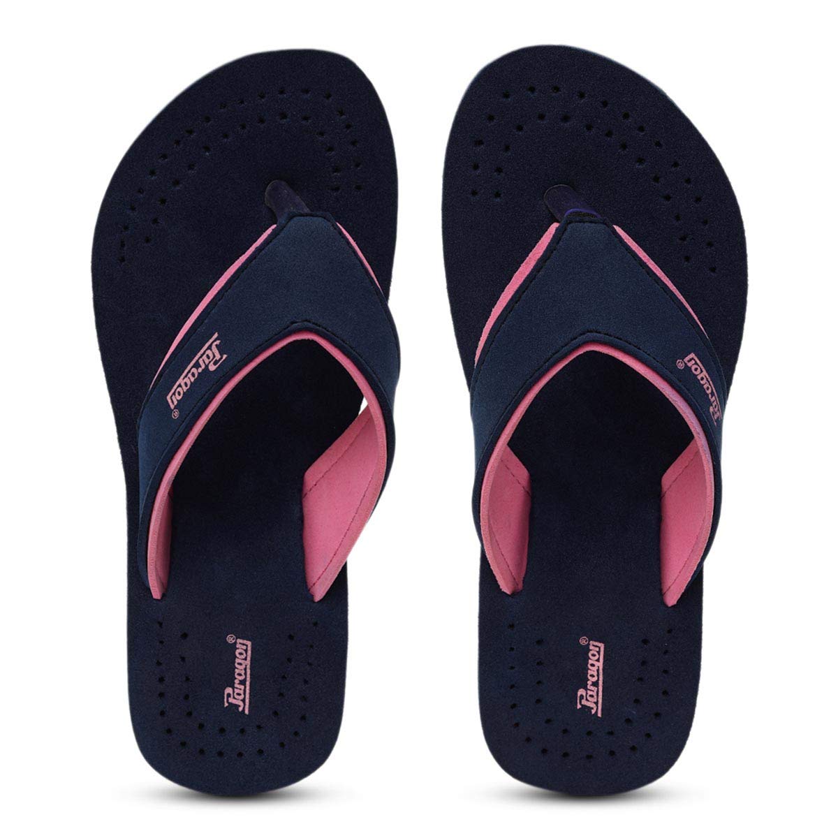 PARAGON K3300L Womens Navy Blue-Pink Slippers | Comfortable Everyday Flip Flops with Cushioned Footbed, Anti-Skid Soles, Sturdy Straps and Stylish Design | Perfect for Everyday Use (B08RF1624L) Amazon Price History, Amazon Price Tracker